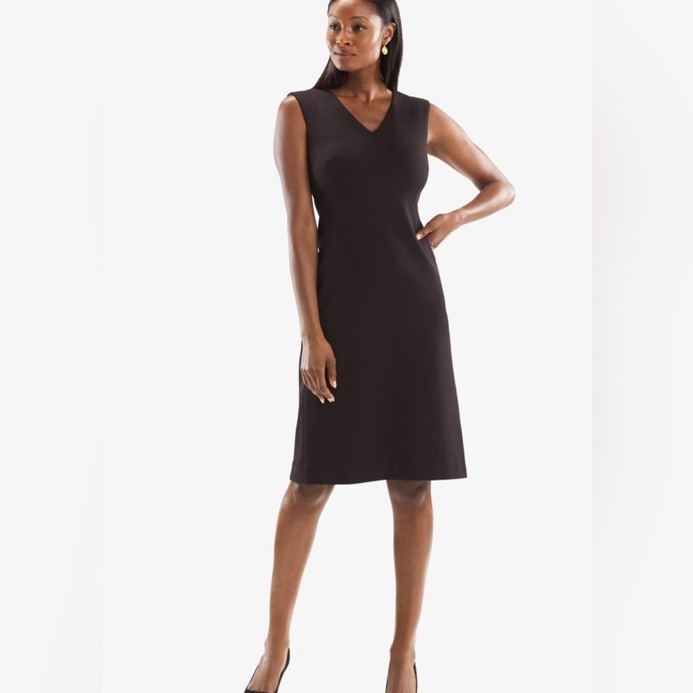MM. Lafleur The Evelyn Textured Ponte Midi Dress, Color Lava, V Neck, Size 4